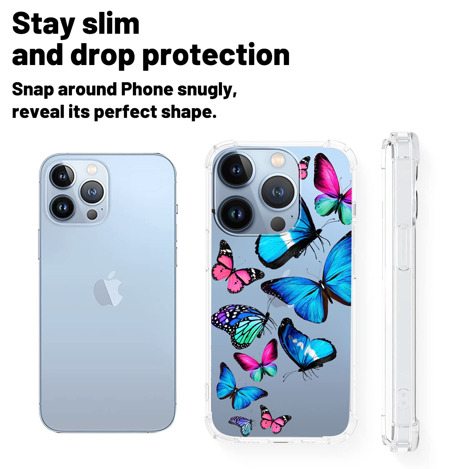Amazon.co.jp: Hanazaoa クリアケース iPhone 14 Proケース対応